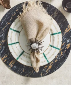 Kim Seybert MINERAL PLACEMAT BLACK THE TABLE