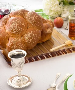 Apeloig Collection STRIPED ACRYLIC CHALLAH BOARD & KNIFE | VARIOUS JUDAICA