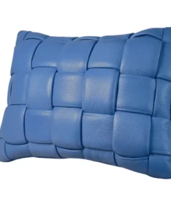 Koff WOVEN LEATHER PILLOW | DENIM | MINI