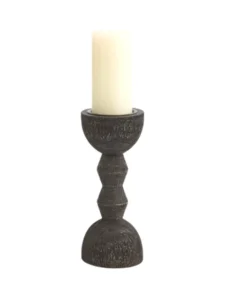 Global Views CANDLELIGHT CARA CANDLEHOLDERS | BLACK