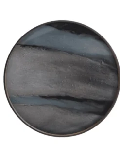 Notre Monde/ Ethnicraft ORGANIC PATTERN TRAY | GRAPHITE |LARGE THE HOME