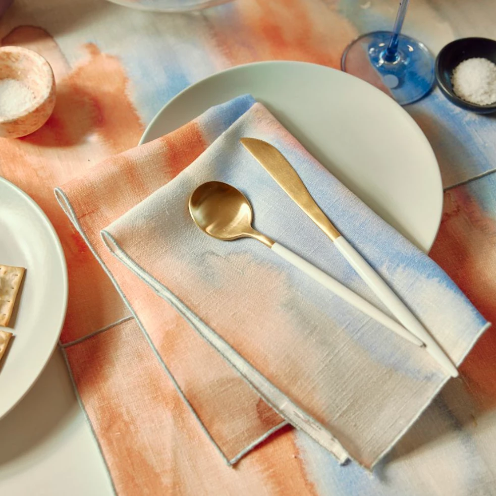 Goldie Home SUNSET WASH DINNER NAPKIN 4 Goldie Home SUNSET WASH DINNER NAPKIN