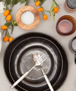 Blue Pheasant MARCUS BLACK GLAZE STONEWARE DINNERWARE THE TABLE 19 Blue Pheasant MARCUS BLACK GLAZE STONEWARE DINNERWARE THE TABLE