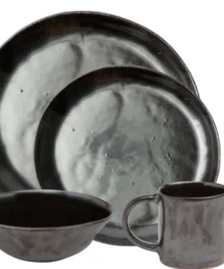 Blue Pheasant MARCUS BLACK GLAZE STONEWARE DINNERWARE THE TABLE 12 Blue Pheasant MARCUS BLACK GLAZE STONEWARE DINNERWARE THE TABLE