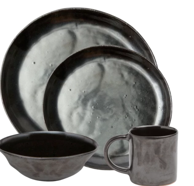 Blue Pheasant MARCUS BLACK GLAZE STONEWARE DINNERWARE THE TABLE 3 Blue Pheasant MARCUS BLACK GLAZE STONEWARE DINNERWARE THE TABLE