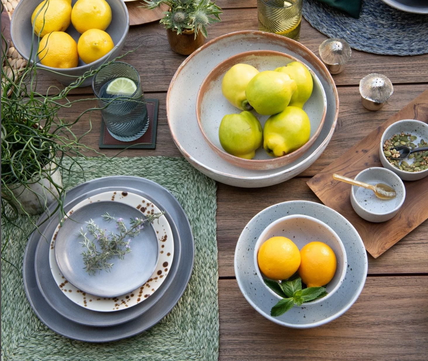 Blue Pheasant MARCUS CEMENT GLAZE STONEWARE DINNERWARE 3 Blue Pheasant MARCUS CEMENT GLAZE STONEWARE DINNERWARE