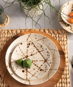 DELANEY BRONZE SPLATTER DINNERWARE | BLUE PHEASANT THE TABLE 15 DELANEY BRONZE SPLATTER DINNERWARE | BLUE PHEASANT THE TABLE