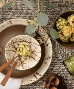 DELANEY BRONZE SPLATTER DINNERWARE | BLUE PHEASANT THE TABLE
