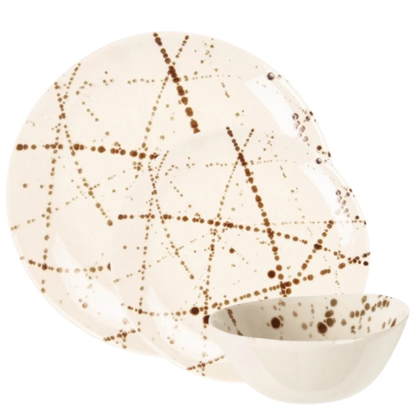 DELANEY BRONZE SPLATTER DINNERWARE | BLUE PHEASANT THE TABLE 1 DELANEY BRONZE SPLATTER DINNERWARE | BLUE PHEASANT THE TABLE