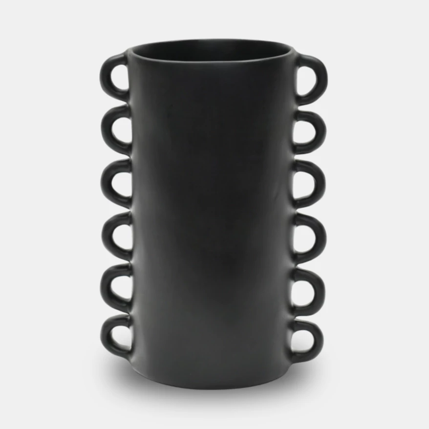 Tina Frey Designs THE HOME LOOPY RESIN VASE BLACK 1 Tina Frey Designs THE HOME LOOPY RESIN VASE BLACK