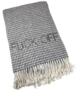 A Soft Idea THE HOME FUCK OFF THROW | WAFFLE WEAVE | GREY