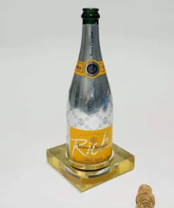 Tizo LUCITE WINE BOTTLE COASTER GOLD