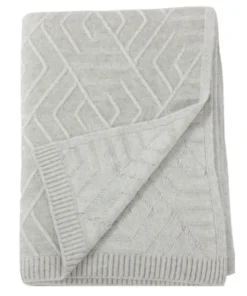 Alashan Cashmere DECAUX CASHMERE THROW SEA SALT & ASH