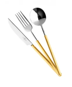 Vista Alegre DOMO MATT GOLD HANDLE 5 PIECE FLATWARE SET