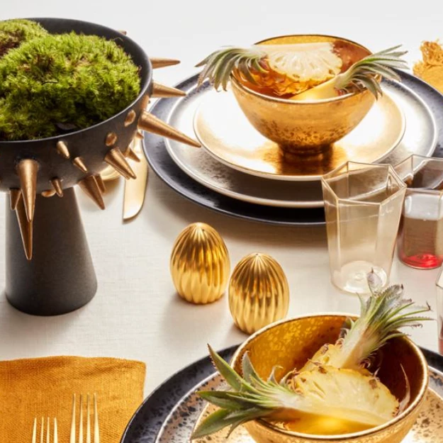 CARROUSEL JEWELS SALT & PEPPER GOLD | L'OBJET SERVING 2 CARROUSEL JEWELS SALT & PEPPER GOLD | L'OBJET SERVING