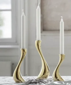 Georg Jensen Inc CANDLELIGHT COBRA CANDLEHOLDER SET | GOLD