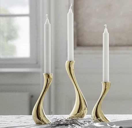 Georg Jensen Inc CANDLELIGHT COBRA CANDLEHOLDER SET | GOLD 2 Georg Jensen Inc CANDLELIGHT COBRA CANDLEHOLDER SET | GOLD