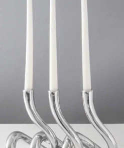 Beatriz Ball CANDLELIGHT SERPENTE CANDLESTICK | SILVER | 8"