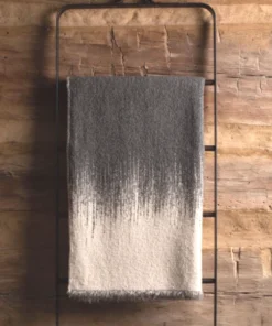 Uniquity VASARELY ALPACA THROW CHARCOAL THE HOME