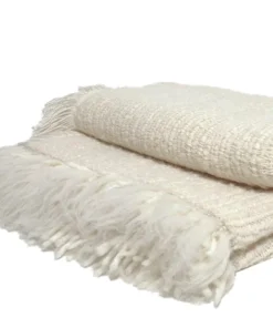 Uniquity BULLOCH WOVEN ALPACA THROW CREAM THE HOME