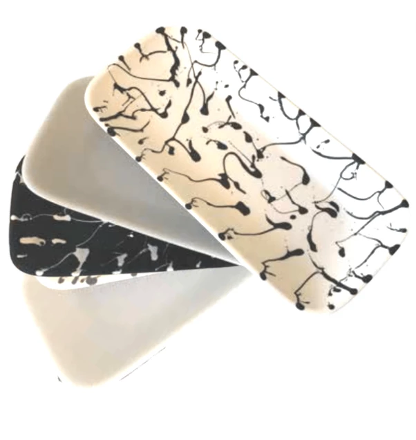 Nashi Home LUXE RESIN RECTANGLE PLATTERS 1 Nashi Home LUXE RESIN RECTANGLE PLATTERS