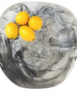 Nashi Home SWIRL RESIN ORGANIC PLATTER BLACK 7 Nashi Home SWIRL RESIN ORGANIC PLATTER BLACK