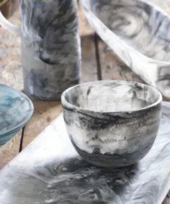 Nashi Home SWIRL RESIN DEEP BOWL BLACK