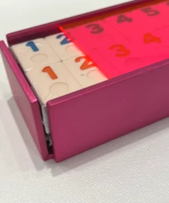 Luxe Dominoes GAMES & GADGETS RUMMY GAME PINK METAL | CH EXCLUSIVE