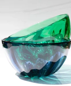 Saban Glass THE HOME ILLUSION BOWL | PALE STEEL BLUE