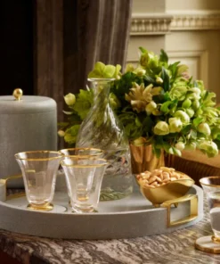 AERIN CARINA SHAGREEN TRAY DOVE | LARGE THE HOME