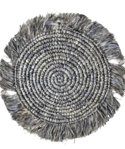 Saro Trading Company RAFIA PLACEMAT GREY THE TABLE