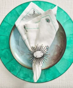 Kim Seybert FLARE NAPKIN RING BLACK & GOLD 7 Kim Seybert FLARE NAPKIN RING BLACK & GOLD