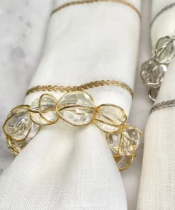 Bodrum BAUBLE NAPKIN RING GOLD | SET OF 4 THE TABLE