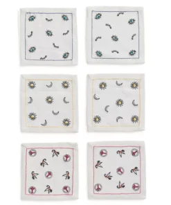 Kim Seybert BOHEMIA COCKTAIL NAPKINS | SET OF 6 TABLE LINENS