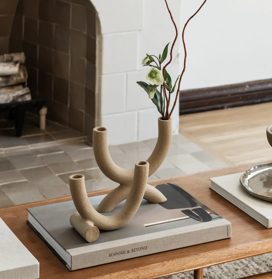 Style Union Home FOREVER DUAL CANDLE HOLDER RAW WHITE CANDLELIGHT 2 Style Union Home FOREVER DUAL CANDLE HOLDER RAW WHITE CANDLELIGHT