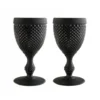 Vista Alegre DRINKWARE BICOS BLACK MATTE GOBLET | SET OF 2