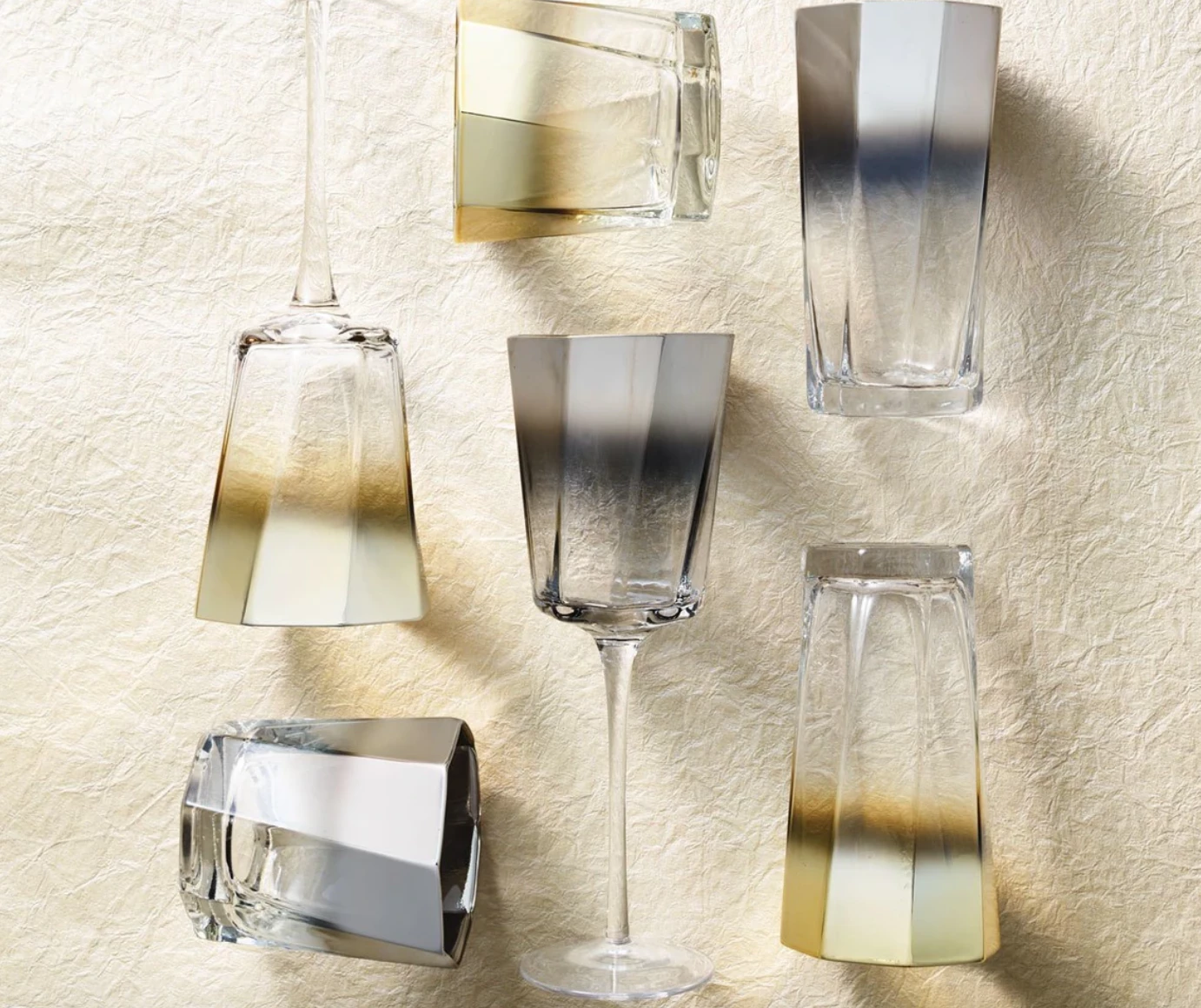 Kim Seybert DRINKWARE HELIX SILVER GLASSWARE 3 Kim Seybert DRINKWARE HELIX SILVER GLASSWARE