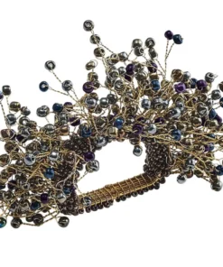 Kim Seybert SPRAY NAPKIN RING BEIGE, TAUPE & GRAY