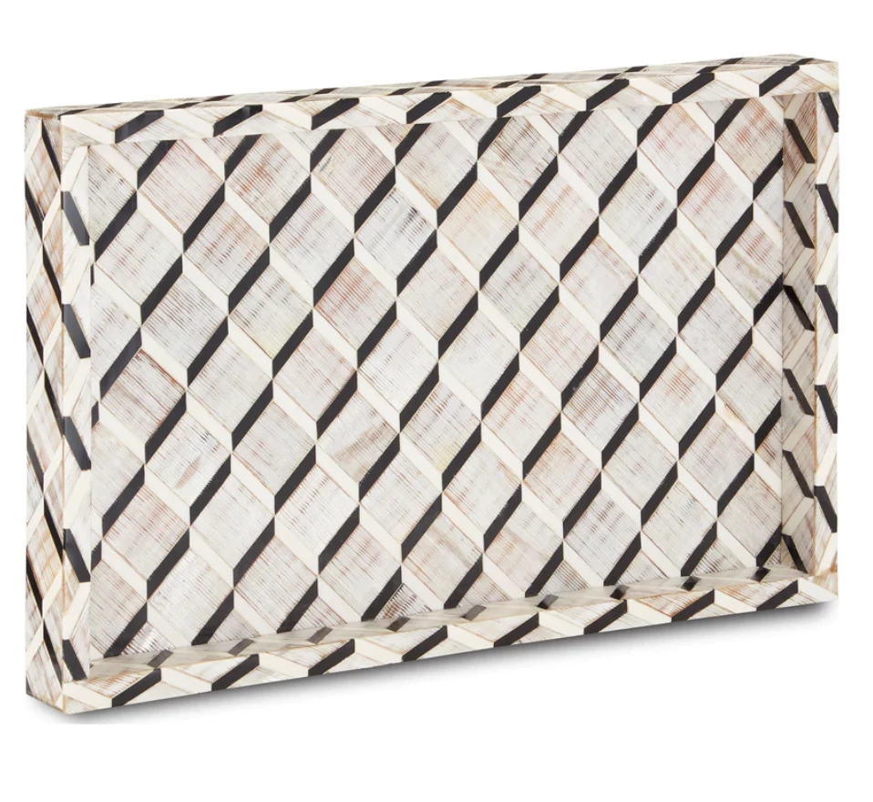 Currey & Company ERIN HORN TRAY THE HOME 1 Currey & Company ERIN HORN TRAY THE HOME