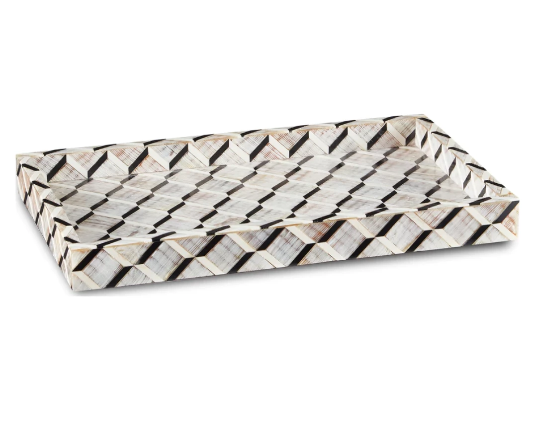 Currey & Company ERIN HORN TRAY THE HOME 3 Currey & Company ERIN HORN TRAY THE HOME