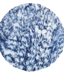 Kim Seybert THE TABLE WAVES PLACEMAT WHITE & NAVY