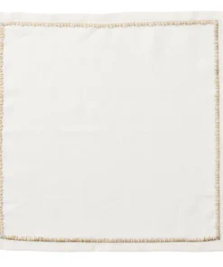 Kim Seybert FILAMENT NAPKIN WHITE & GOLD