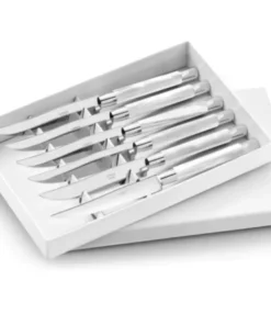 Capdeco/BIA Cordon Bleu FLATWARE CONTY STEAK KNIVES WHITE SET OF 6