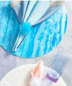 Kim Seybert MIRAGE PLACEMAT AQUA THE TABLE 6 Kim Seybert MIRAGE PLACEMAT AQUA THE TABLE