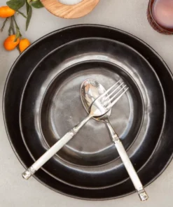 Blue Pheasant MARCUS BLACK GLAZE STONEWARE DINNERWARE THE TABLE