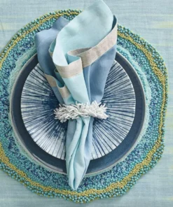 Kim Seybert DIP DYE NAPKIN SKY BLUE