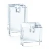 Zodax CANDLELIGHT CRYSTAL SQUARE TAPER CANDLEHOLDERS