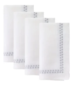 Bodrum PEARLS NAPKIN SET SILVER TABLE LINENS