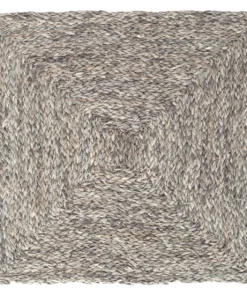 Blue Pheasant THE TABLE ZOEY SQUARE RAFFIA PLACEMAT GREY SET OF 4