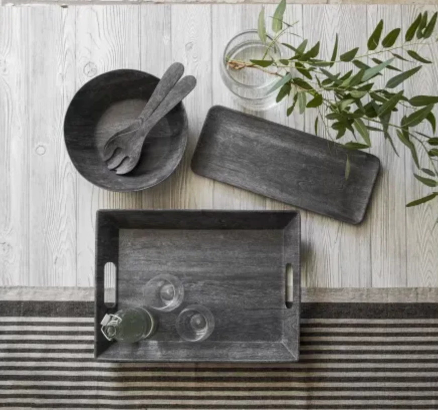 TarHong FAUX EBONY WOOD SERVING BOWL 2 TarHong FAUX EBONY WOOD SERVING BOWL